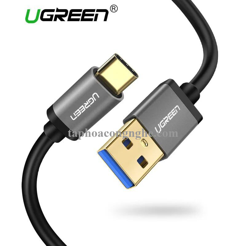 Ugreen 30532 0.5M màu Đen Cáp dữ liệu USB Type-C sang USB 3.0 truyền dữ liệu từ máy tính ra điện thoại US187 30030532